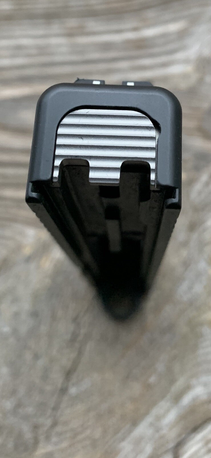 TITANIUM Glock Gen 1-5 Billet Backplate, Slide Plate CNC Machined Wavy