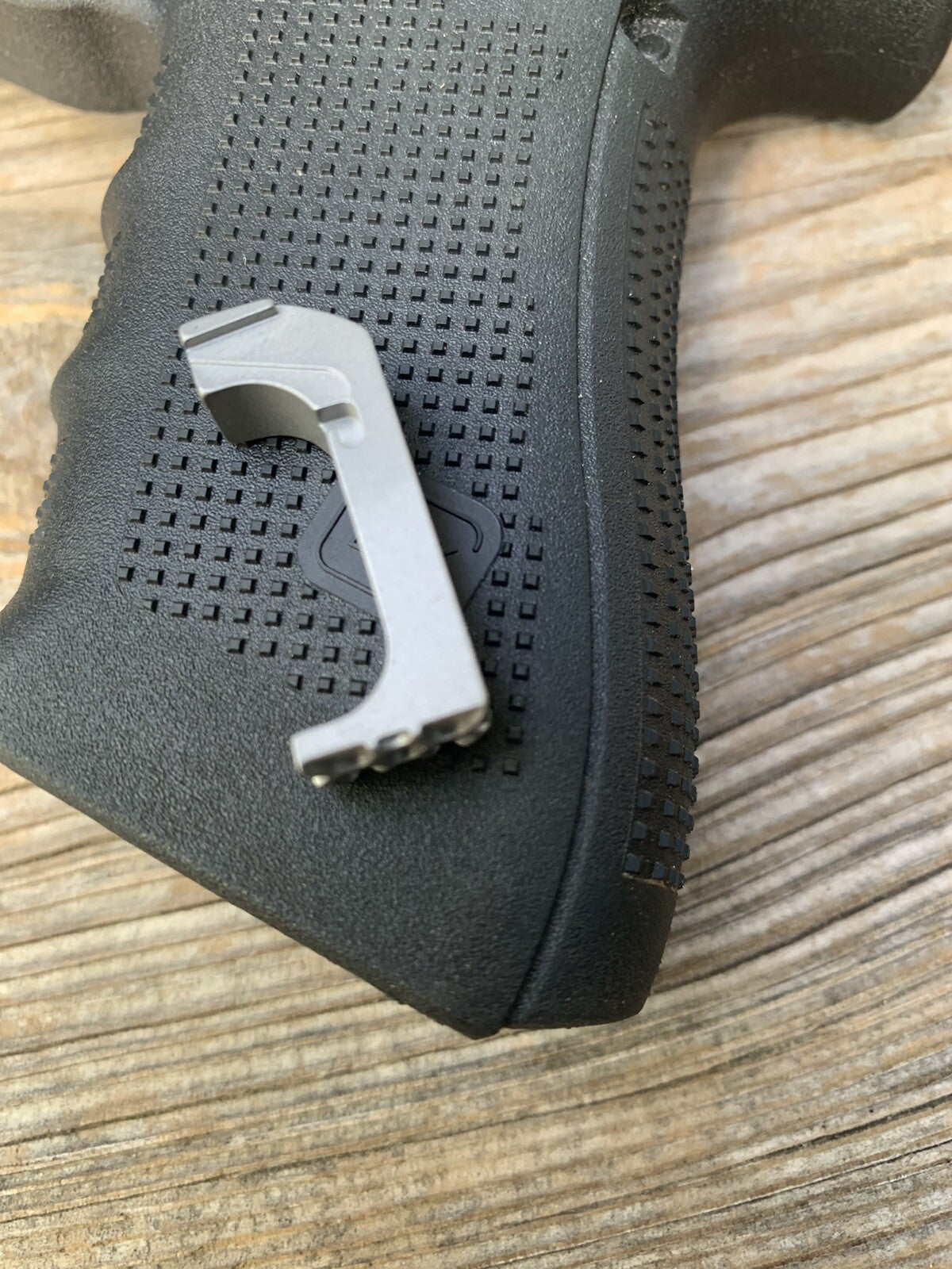 TITANIUM Extended Magazine Release for Glock Gen 4 & 5 CNC Machined. Kriptec.