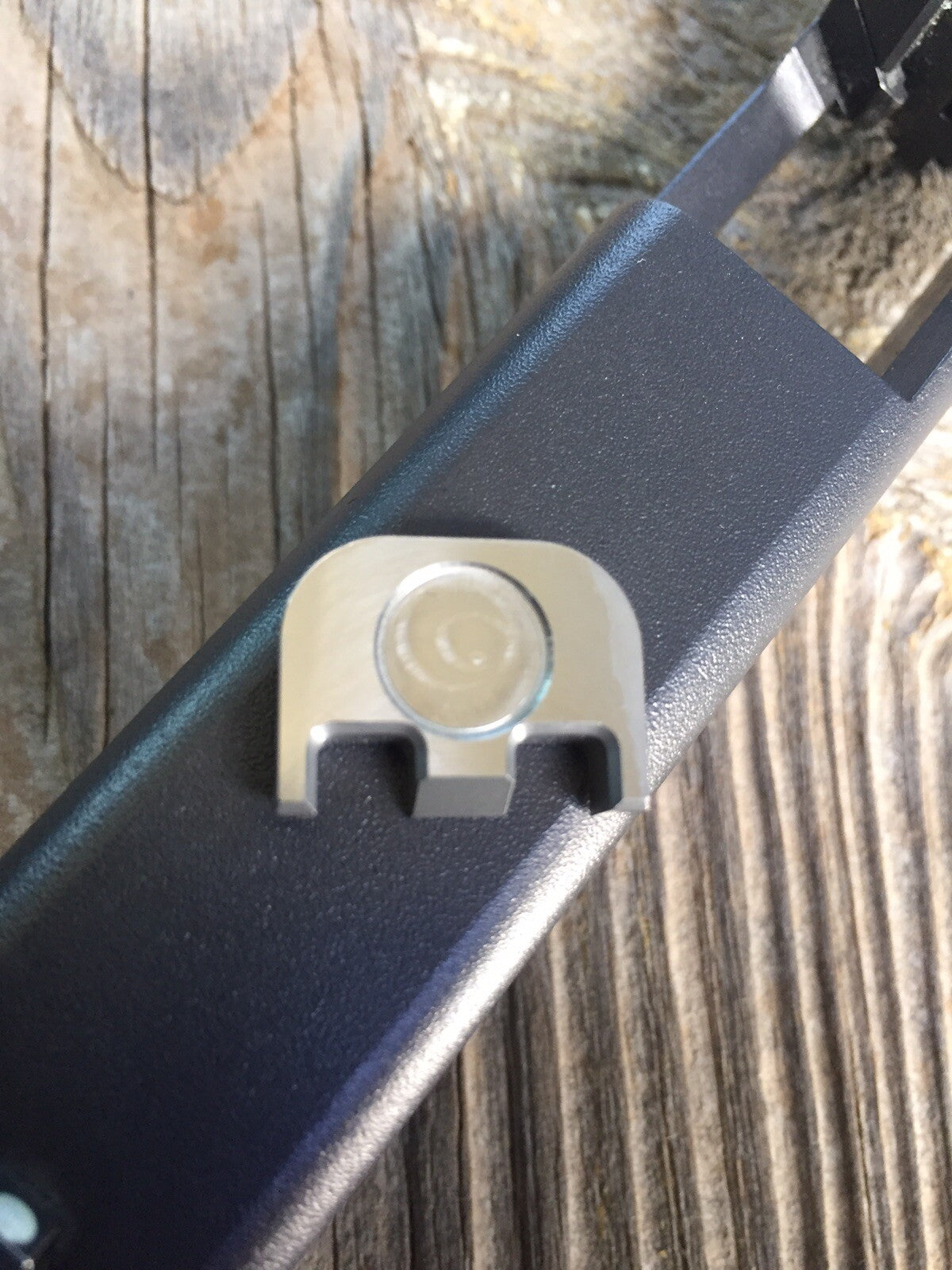 TITANIUM Glock Gen 1-5 Billet Backplate, Slide Plate CNC Machined Biohazard