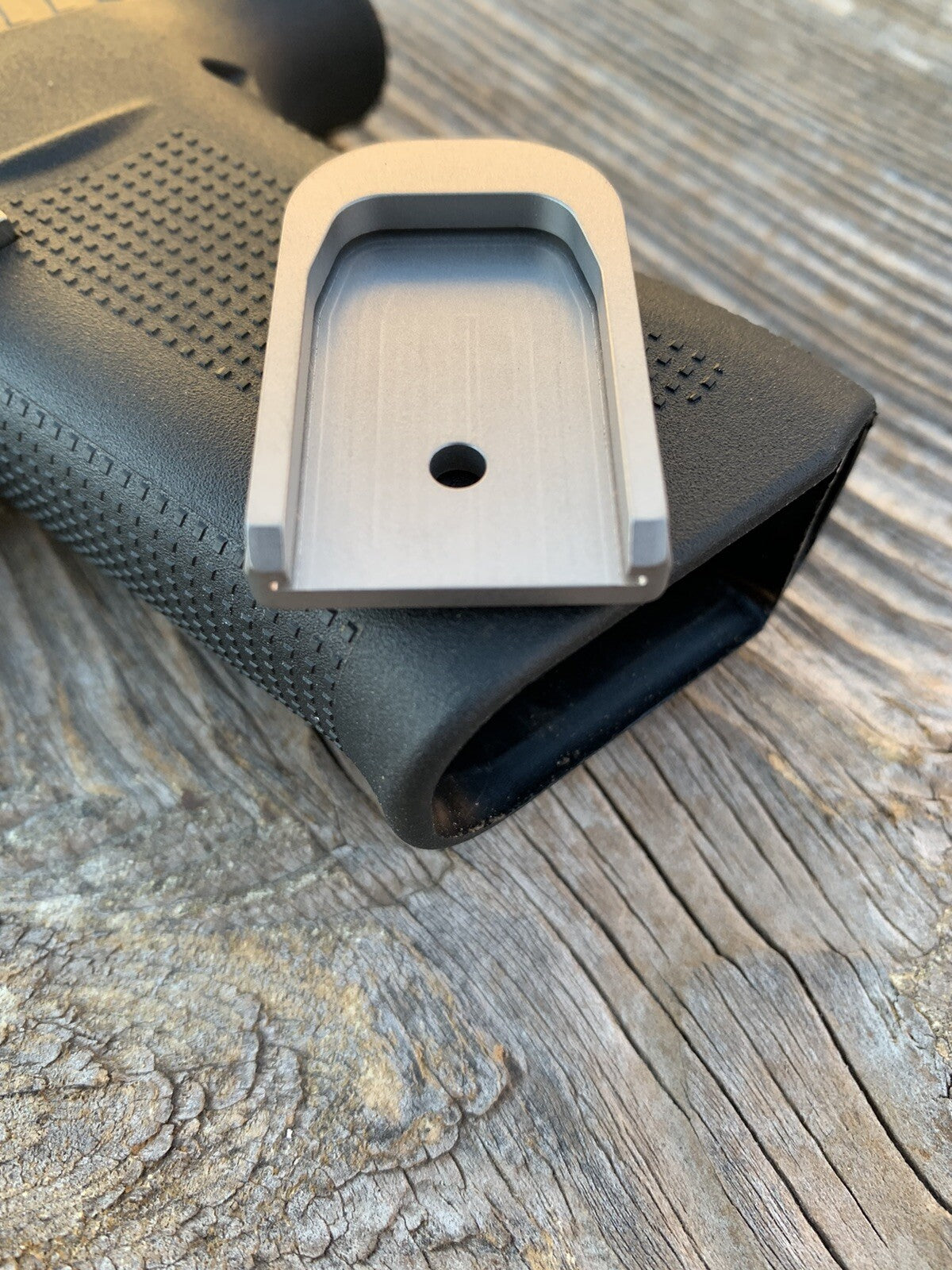 Glock 43X, 48 magazine base plate CNC Machined TITANIUM For Shield S15 Mags
