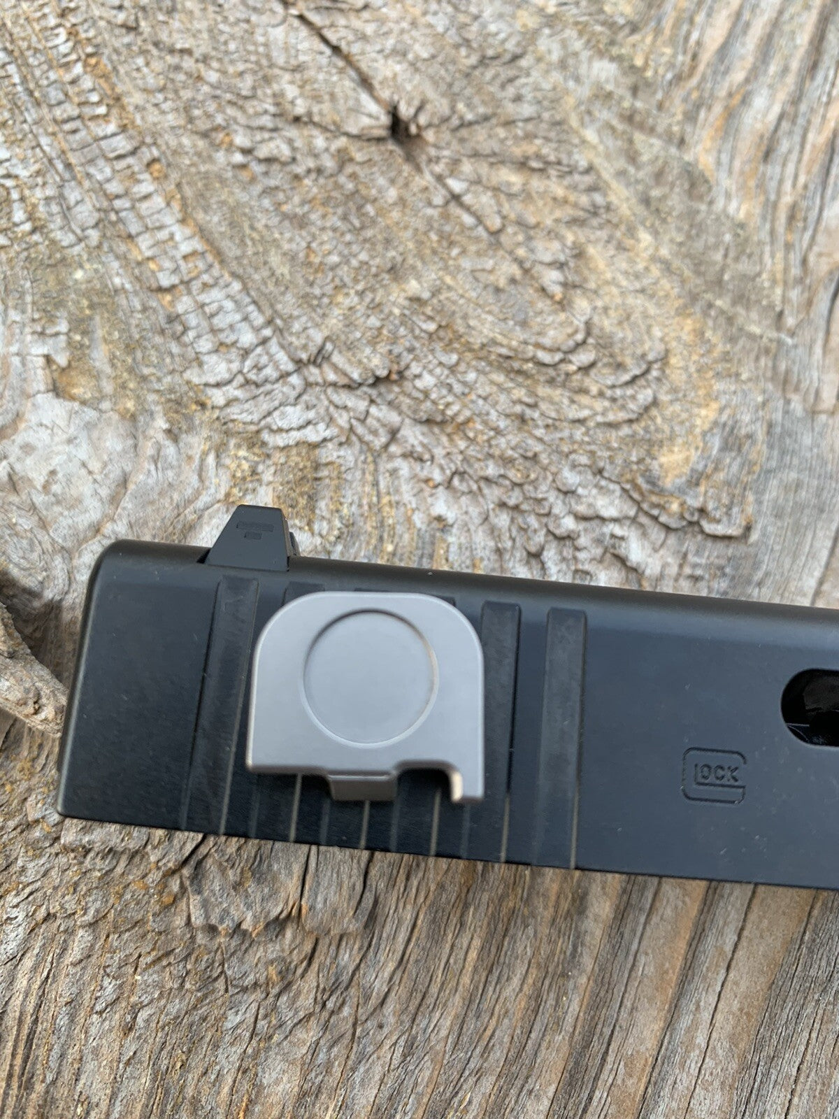 Custom TITANIUM Glock Backplate, Slide Plate for Glock 43, 43X And 48 Biohazard