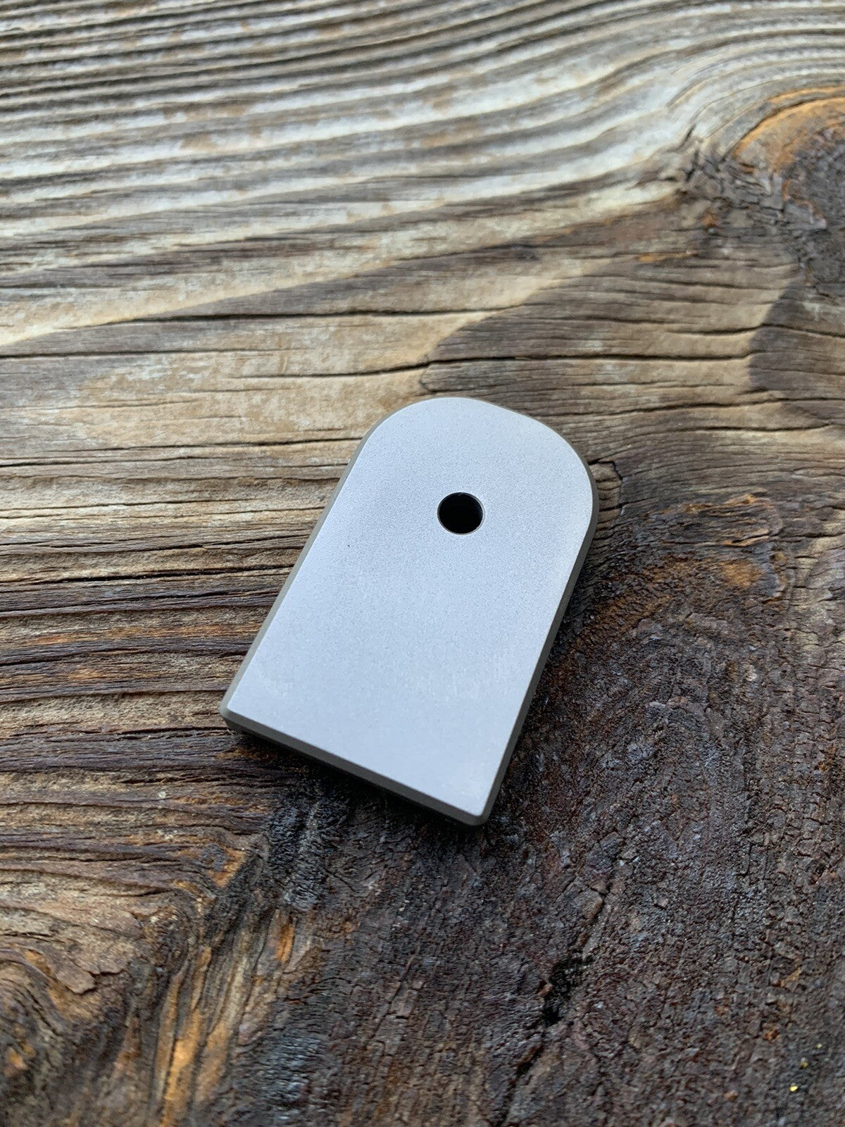 Glock 43X, 48 magazine base plate CNC Machined TITANIUM For Factory Magazines.