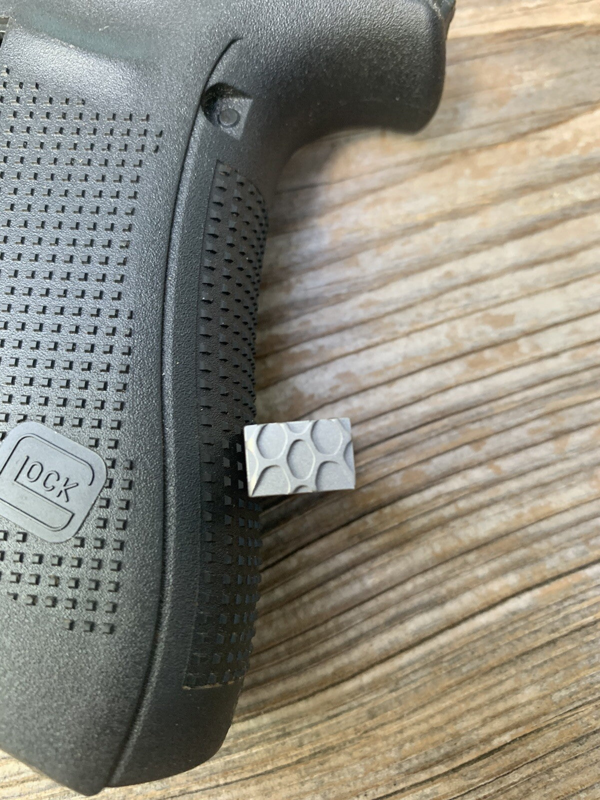 TITANIUM Extended Magazine Release for  Glock Gen 4 & 5 CNC Machined. Kriptec.