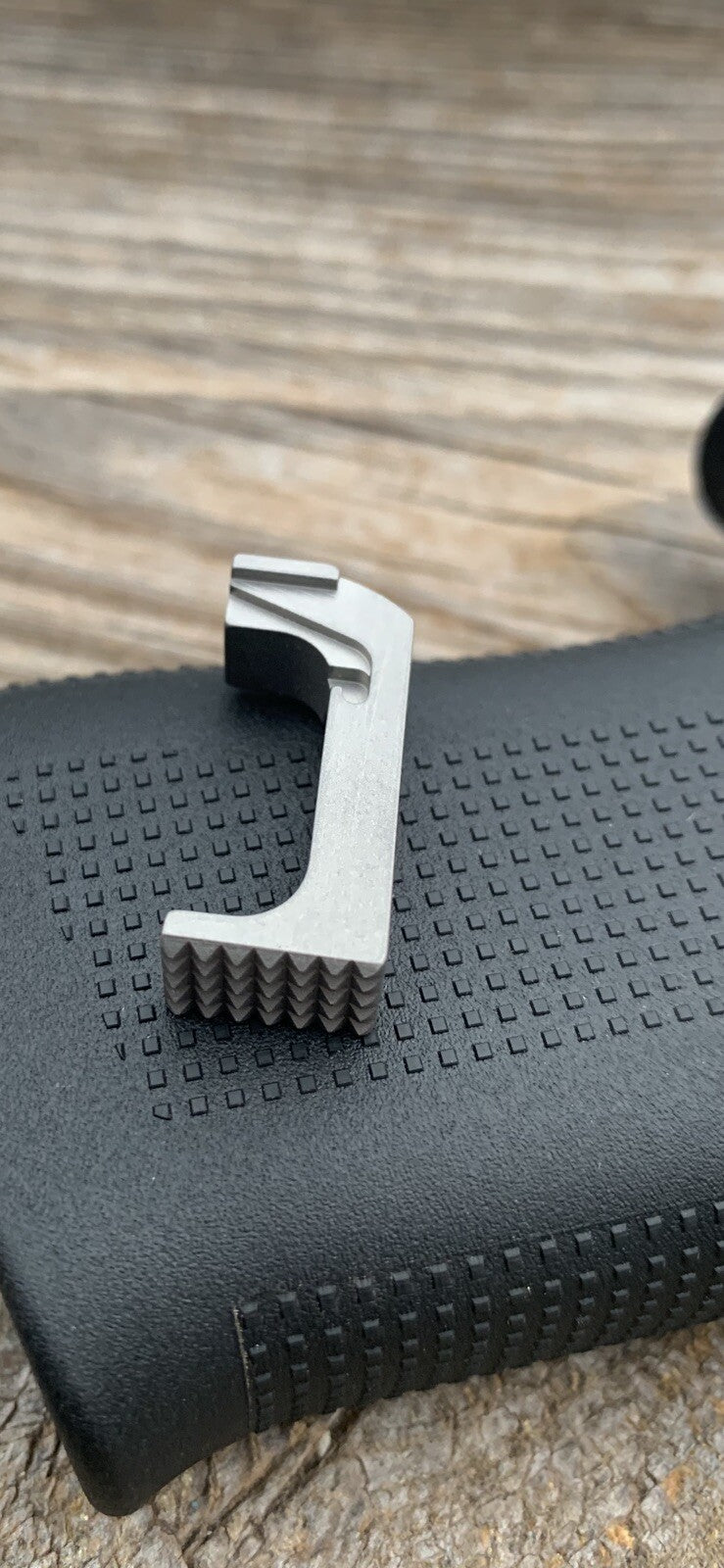 TITANIUM Glock 43X & 48 Extended Magazine Release for Factory or Steel S15 Mag