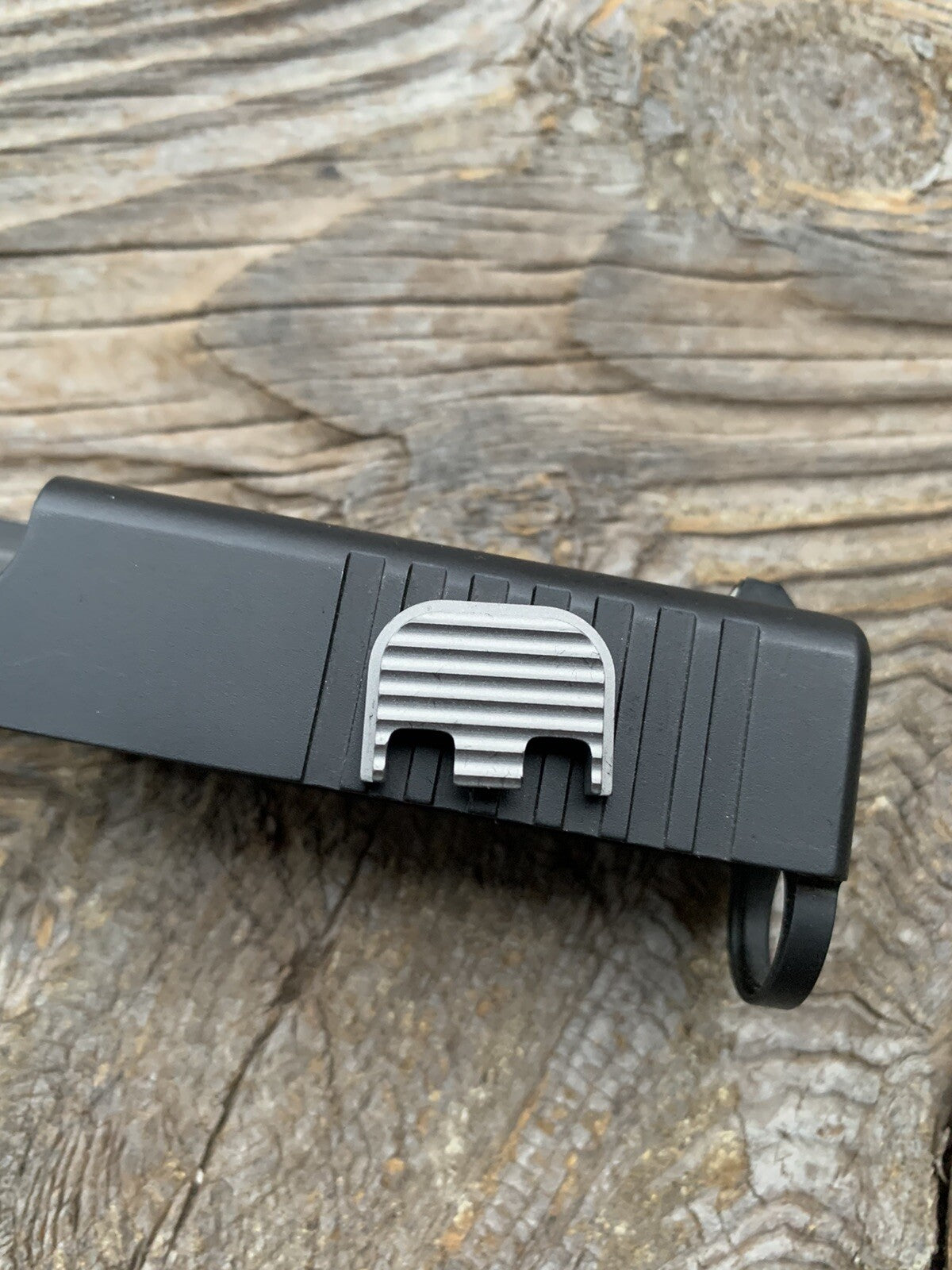 TITANIUM Glock Gen 1-5 Billet Backplate, Slide Plate CNC Machined Wavy