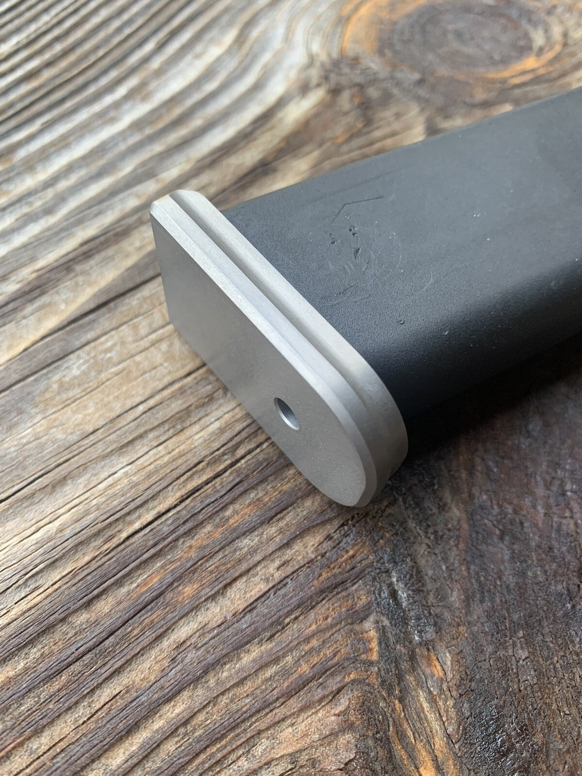 Glock 43X, 48 magazine base plate CNC Machined TITANIUM For Factory Magazines.