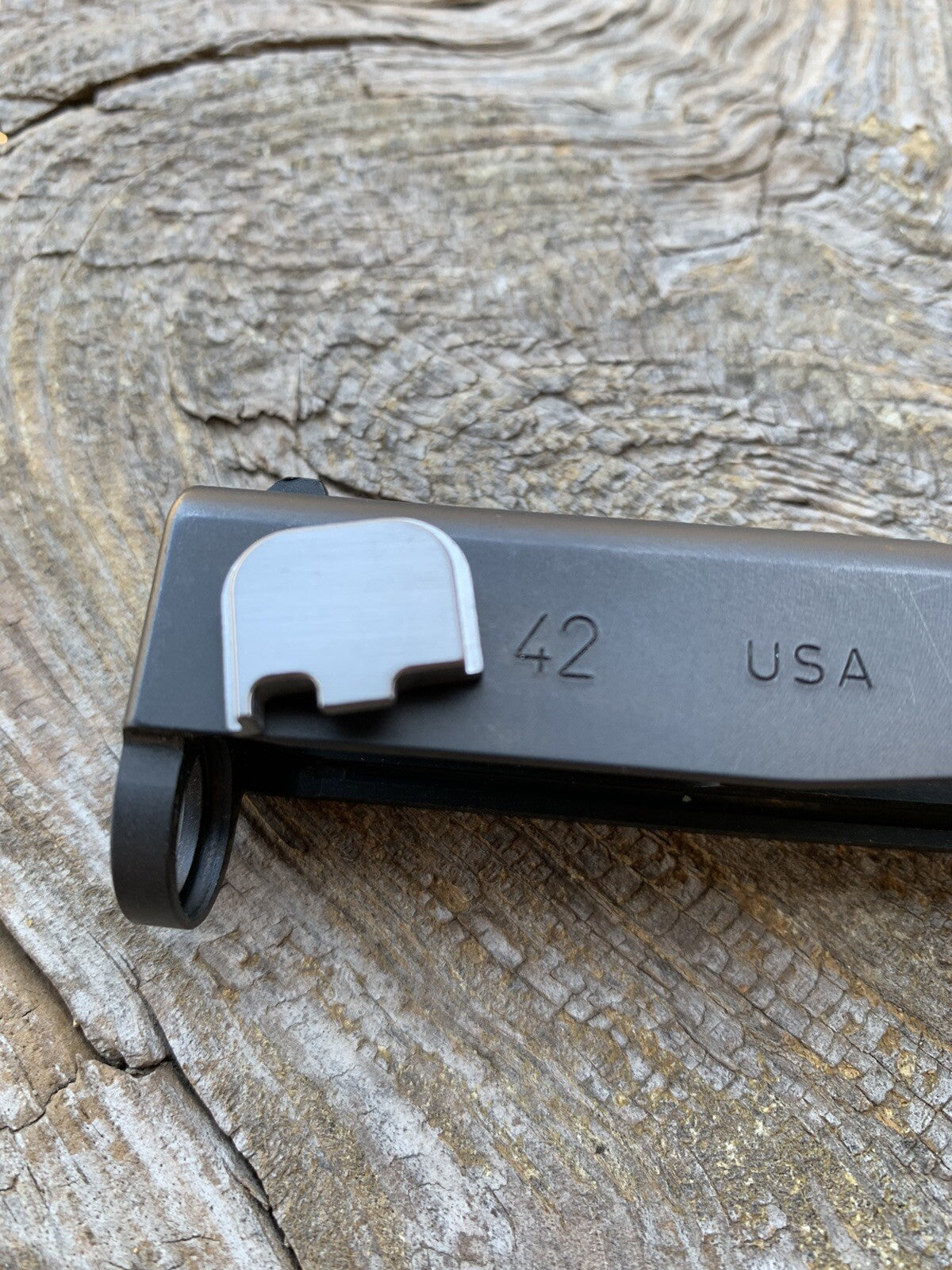 Custom STAINLESS STEEL Glock Backplate, Slide Plate fits Glock 42 ONLY!