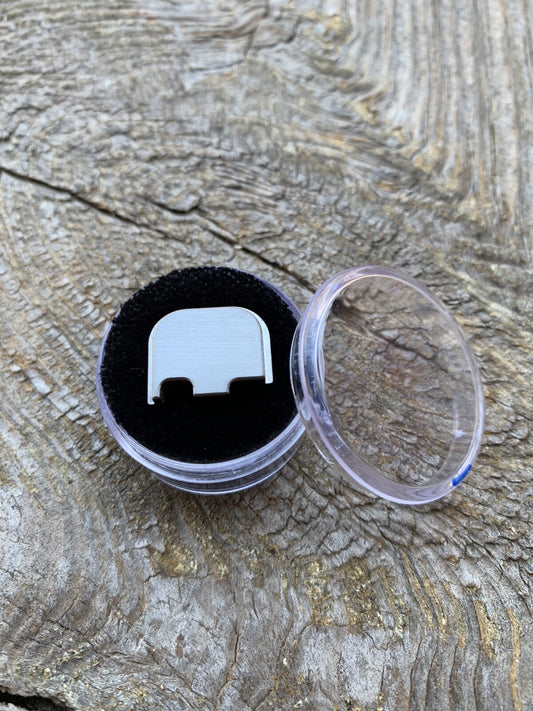 Custom STAINLESS STEEL Glock Backplate, Slide Plate fits Glock 42 ONLY!