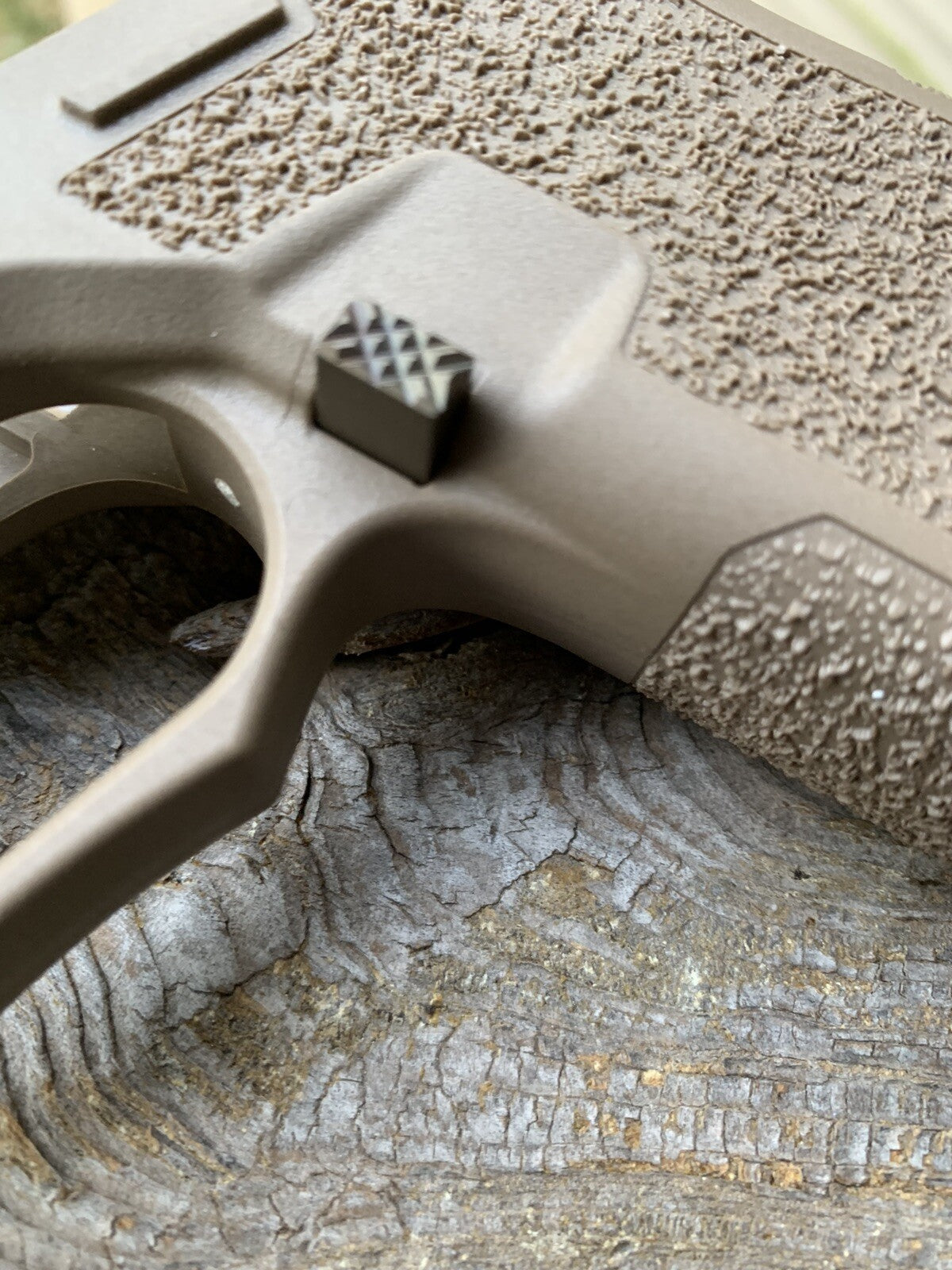 TITANIUM Extended Magazine Release for  Glock Gen 1,2 & 3CNC Machined. FDE
