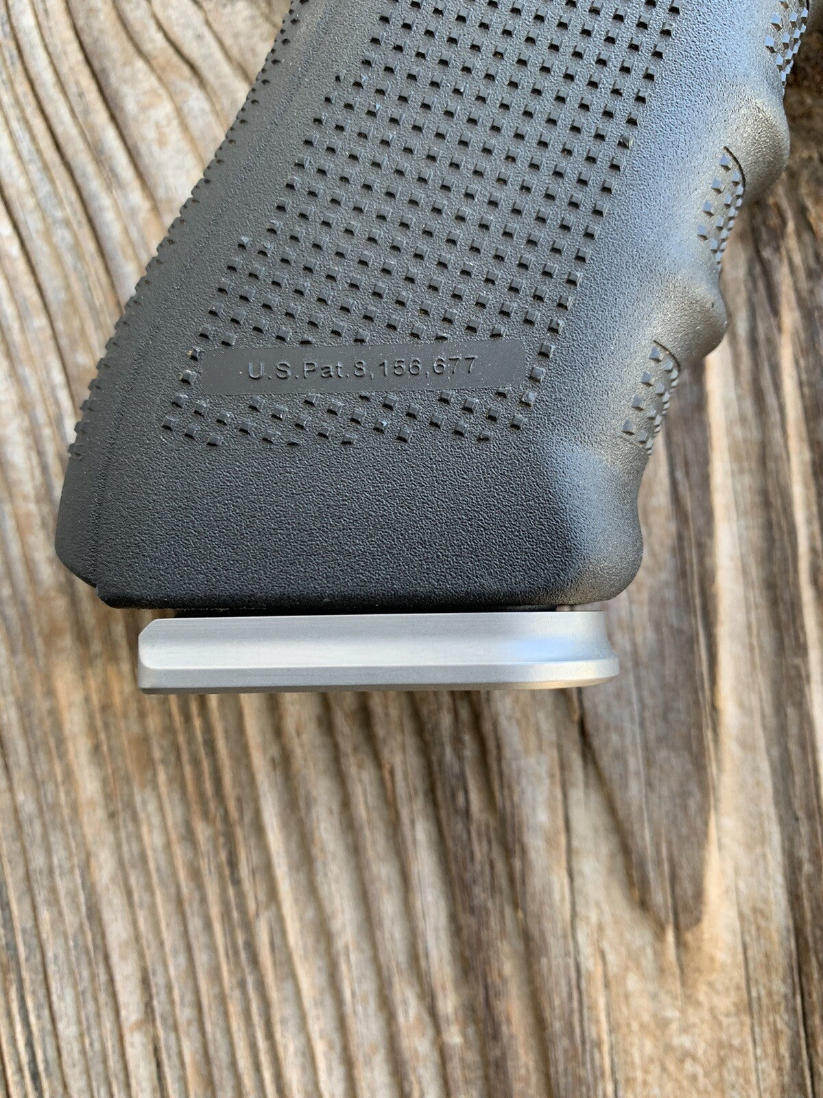 Glock 19, 17, magazine base plate CNC Machined 100%  Titanium Made In USA