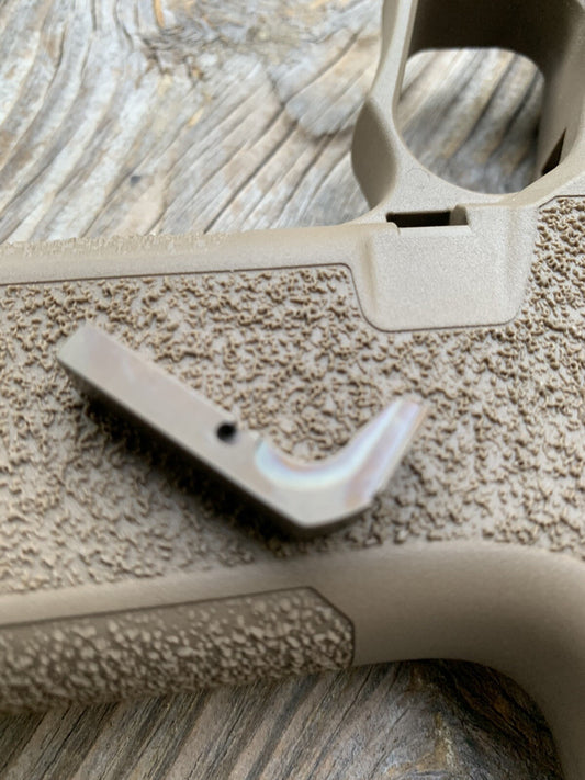 TITANIUM Extended Magazine Release for  Glock Gen 1,2 & 3CNC Machined. FDE