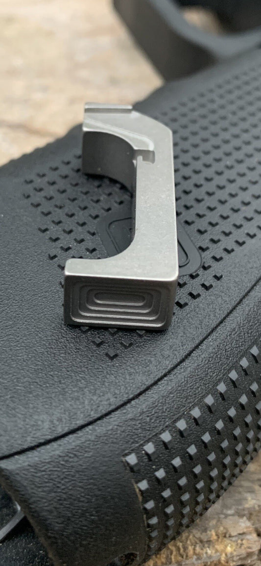 Stainless Steel Extended Magazine Release for  Glock Gen 4 & 5 CNC Machined.