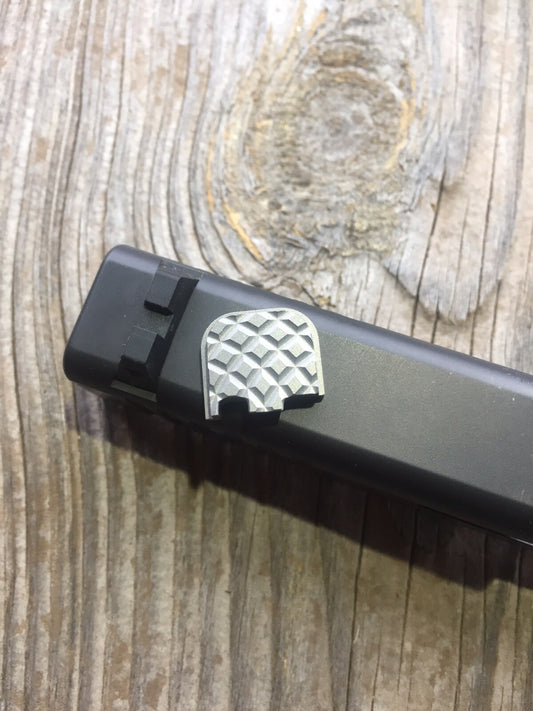 Custom TITANIUM Glock Backplate, Slide Plate for Glock 43, 43X And 48