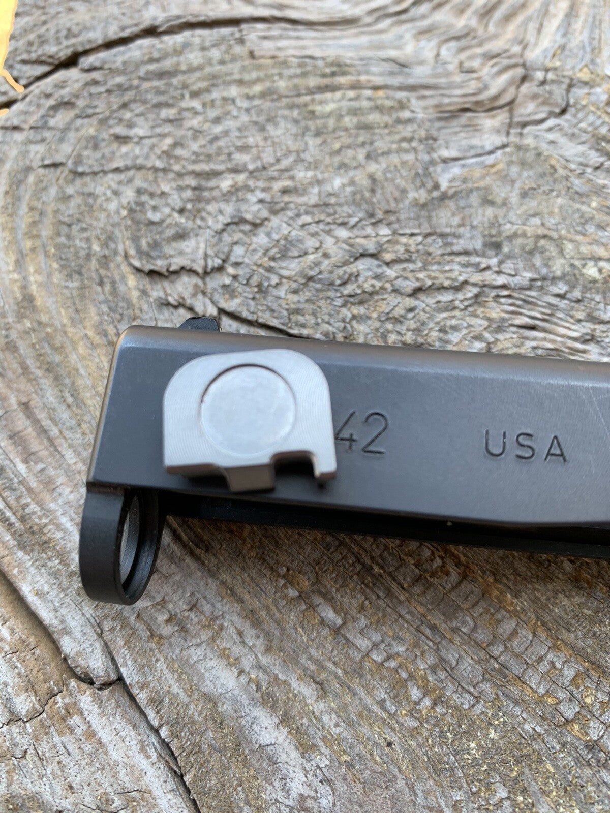 Custom STAINLESS STEEL Glock Backplate, Slide Plate fits Glock 42 ONLY!