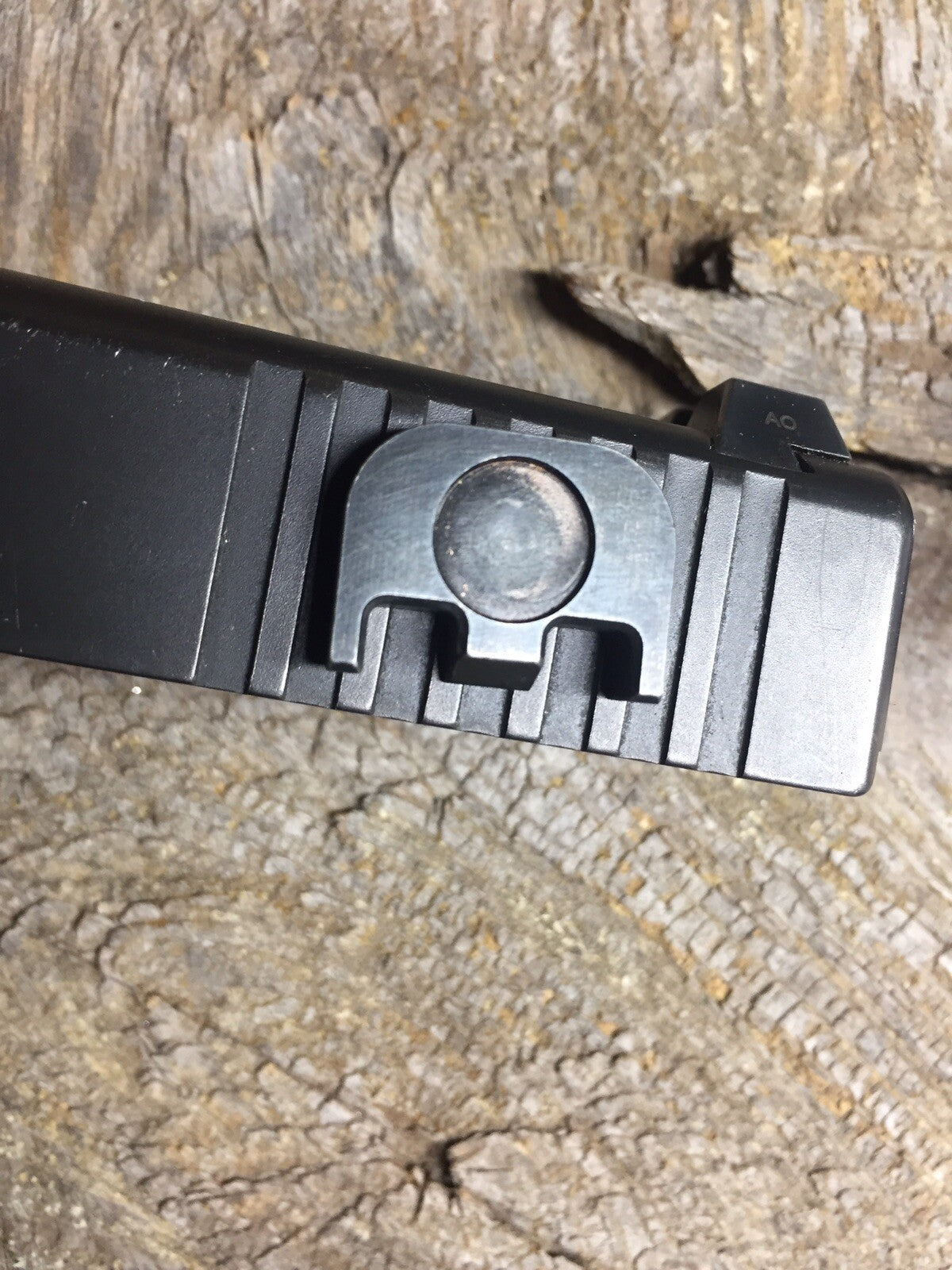 TITANIUM Glock Gen 1-5 Billet Backplate, Slide Plate Distressed American Flag