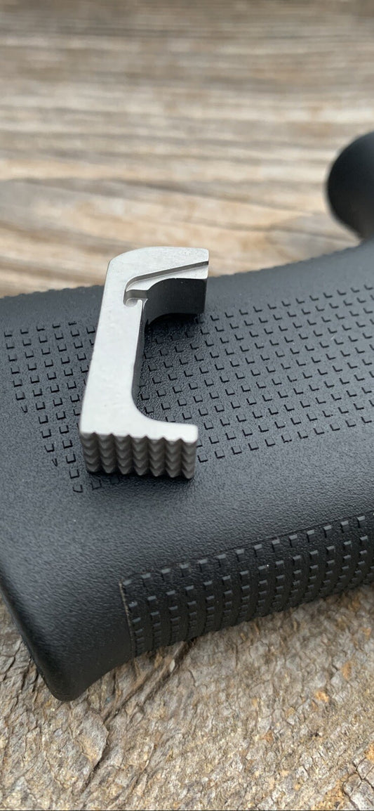 Stainless Steel Glock 43X & 48 Extended Mag Release for Factory or Steel S15 Mag