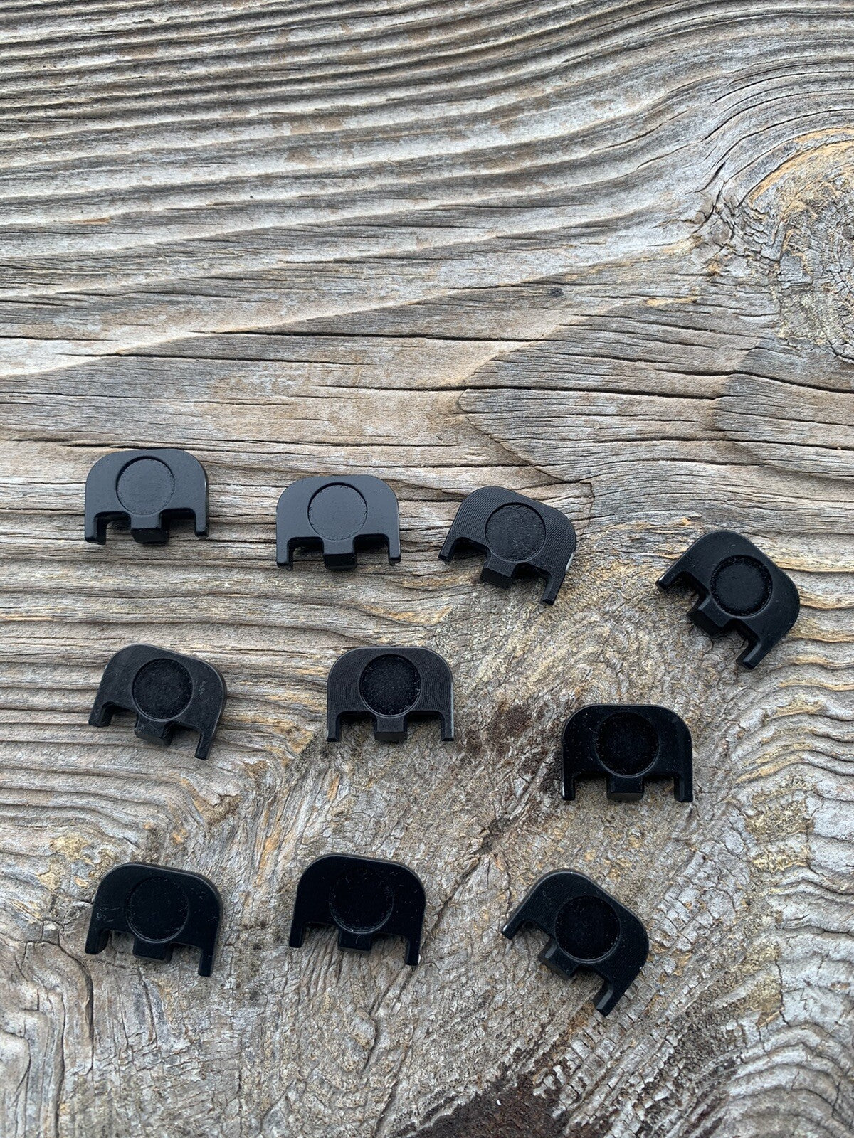 10 Pack   Bulk  Anodized ALUMINUM  Glock Gen 1-5 Billet Backplate, CNC machined